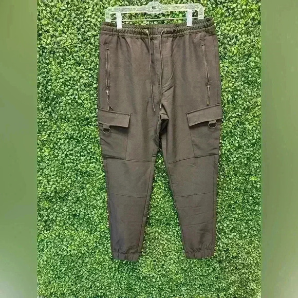 PUBLIC BLACK UNISEX SLIM FIT STRETCH PANTS COMFORTABLE STYLISH SIZE M - Picture 3 of 4